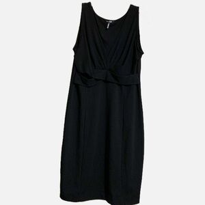 Daisy Fuentes Casual Party Sleeveless Ruched Detail V-Neck Midi Dress. Size L